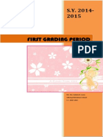 First Grading Period First Grading Period
