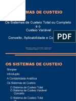 Os Sistemas de Custeio