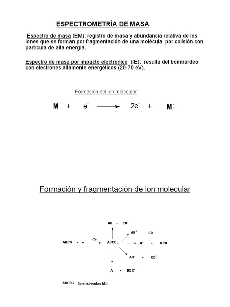 Espectrometria de Masa | PDF | Alcano | Ion
