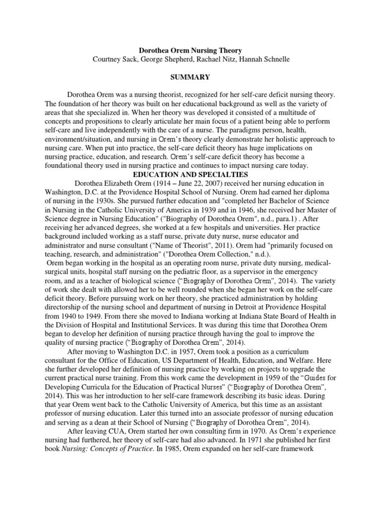 Nursing theorist and their work image