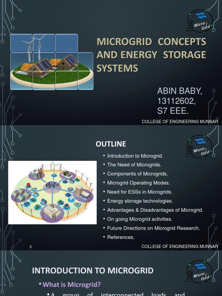 Microgrid Concepts and Energy Storage | PDF | Distributed Generation ...
