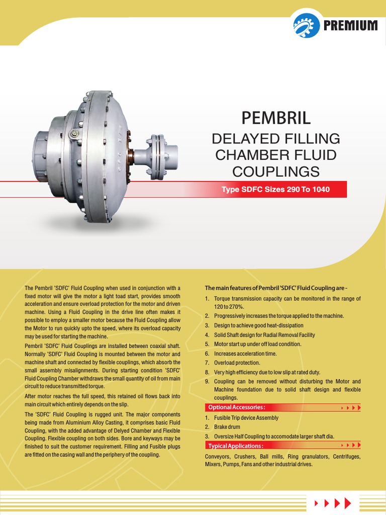 Pembril SDFC Fluid Coupling Overview | PDF | Engines | Machines