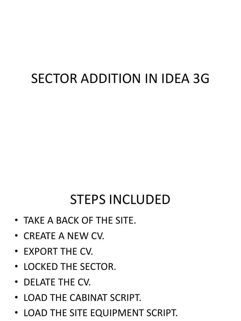 Sector Addition Process in IDEA 3G | PDF | Computers | Technology ...