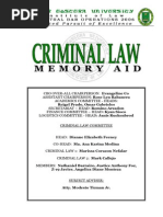 FEU - Criminal Law Memory Aid