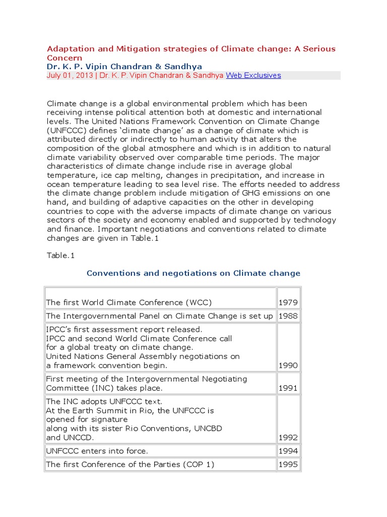 Climate Strategies for Policymakers | PDF | United Nations Framework ...