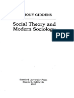 Giddens - Social Theory and Modern Sociology