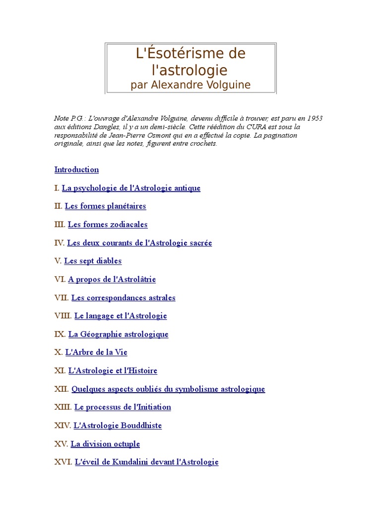 Mots De 7 Lettres Liés à L astrologie L'esoterisme de L'astrologie - Alexandre Volguine | PDF | Astrologie | Lune