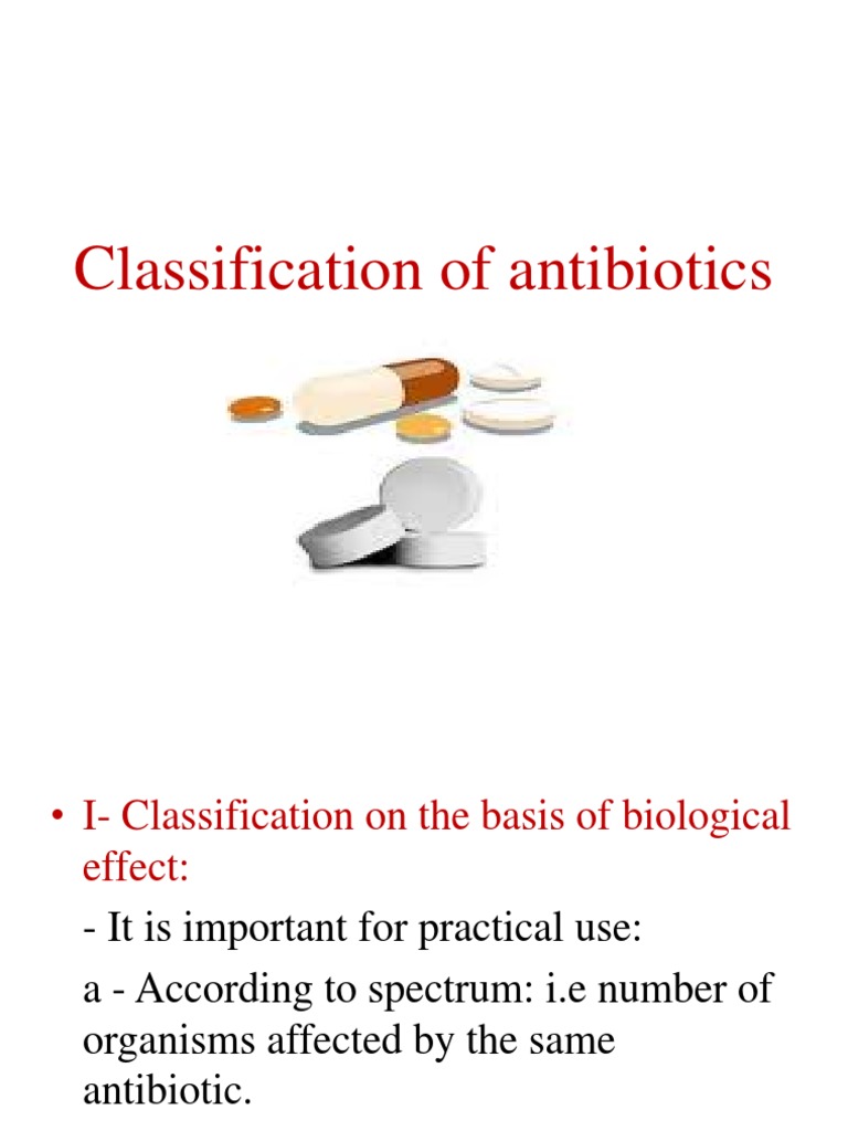 Classification of Antibiotics | PDF | Antibiotics | Carbohydrates