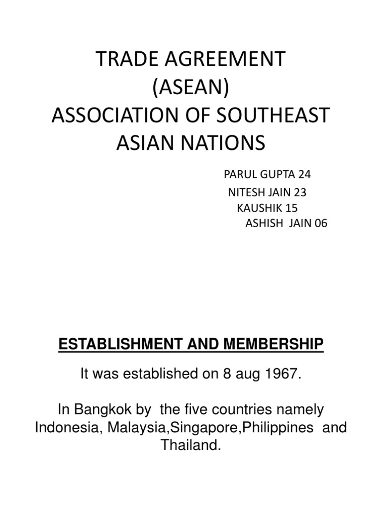 ASEAN Trade Agreement Overview | PDF | Social Science