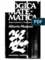 Prototipo de Logica Matematica, Antecedentes y Fundamentos Alberto Moreno Gris 600dpi PDF