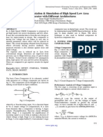 Design, Implementation & Simulation of High Speed Low Area Comparator With Different Architectures