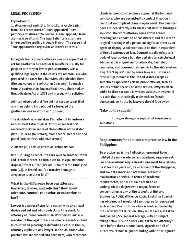 Legal Profession | Legal Education | Barrister