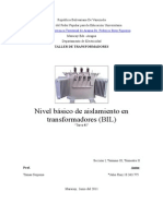 Nivel Básico de Aislamiento en Transformadores (BIL)