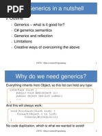  C# Generics