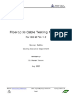 Fiberoptic Cable Testing Methods Summary