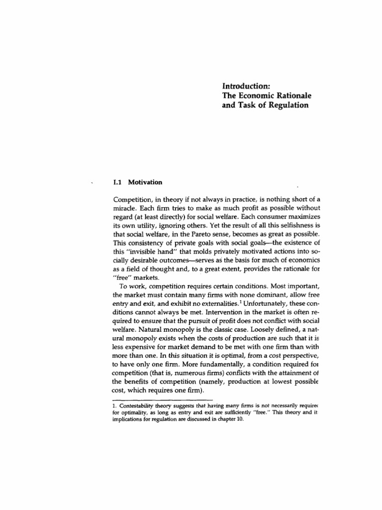 The Economic Rationale and Task of Regulation PDF Average Cost