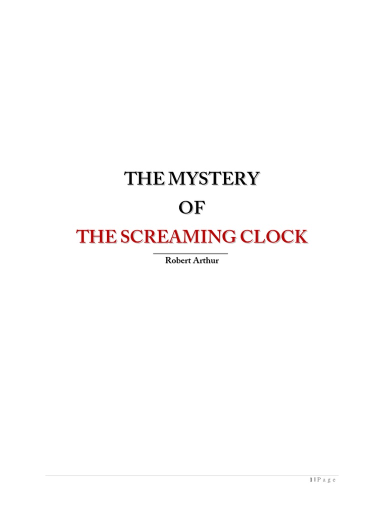 The Three Investigators 09 - The Mystery of The Screaming Clock | PDF ...