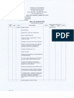 Bill of Quantities 2013