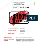 UP 2008 Taxation Law (Taxation 1)