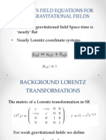 Einstein'S Field Equations For Weak Gravitational Fields