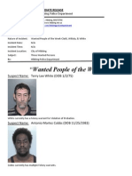 Wanted People of The Week-Multiple