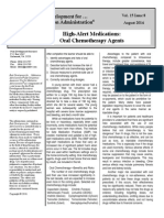 08 2014 High-Alert Medications- Oral Chemotherapy Agents
