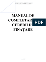 Manualul de Completare Pentru Cereri de Finantare