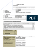 FINANCIAL ANALYSIS COURSE SYLLABUS