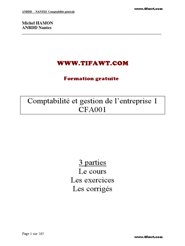 Comptabilité Financière Cours Et Exercices Corrigés Pdf