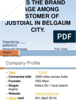 Assessing Justdial's Brand Image Among Customers in Belgaum