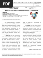 Paralela Da 1ª Unidade - 6ª Série - 2013