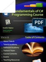 Fundamentals of CSharp Course Introduction
