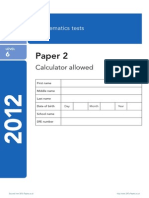 Ks2 Mathematics 2012 Level 6 Test b