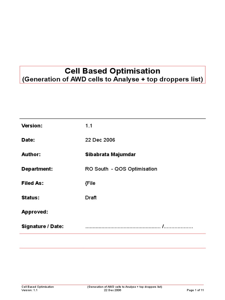 AWD Cell Optimization Process Guide | PDF | Computing And Information ...