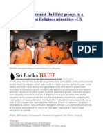 Sri Lanka Extremist Buddhist Groups in A Rampage Against Religious Minorities - US Report