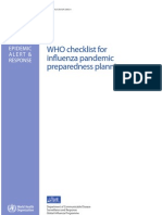 WHO CDS CSR GIP web OMS Lista Comprobacion Para Pandemia Gripe Planificacion Preparacion