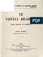 Lilian Silburn - Le Vijnana Bhairava, Texte Traduit Et Commenté (1961) PDF