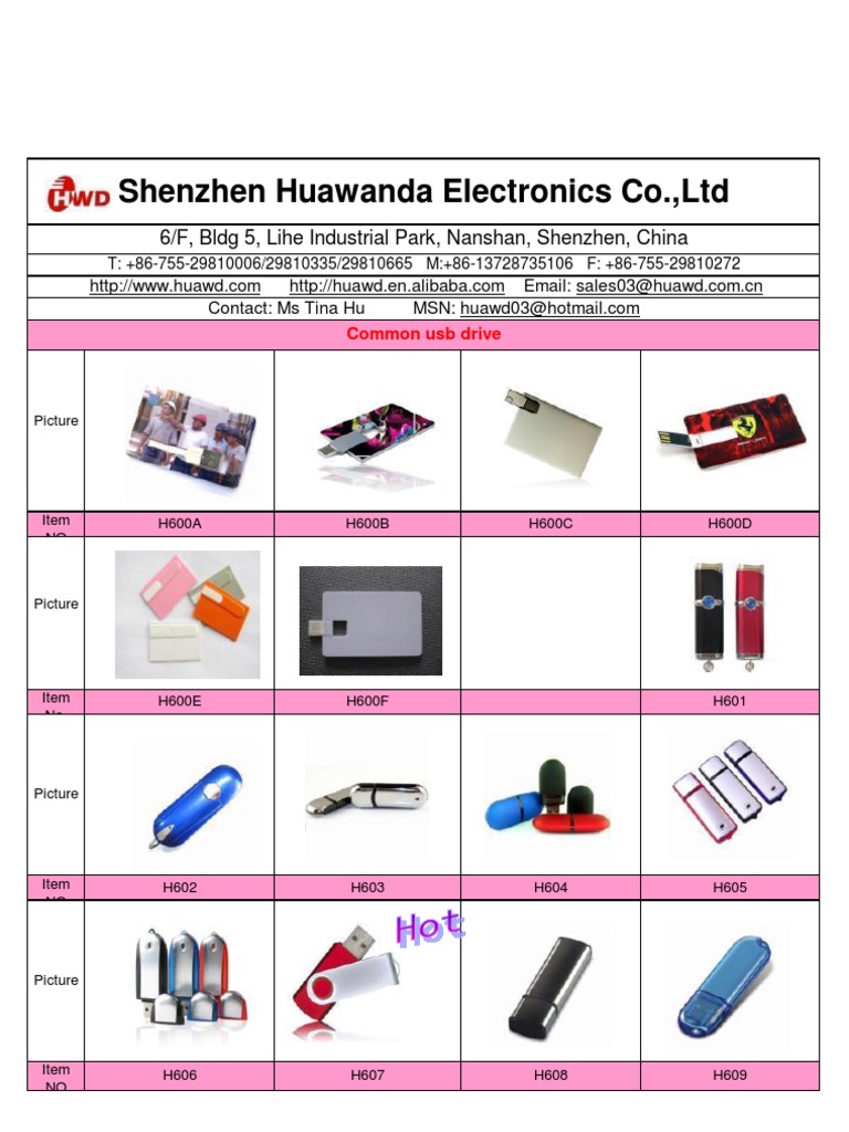 HWD-usb Flash Drives Catalog | PDF | Computing | Application Software