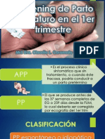 Screening de Parto Prematuro en El 1er Trimestre