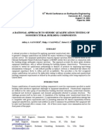 A Rational Approach To Seismic Qualification Testing of Nonstructural Building Components