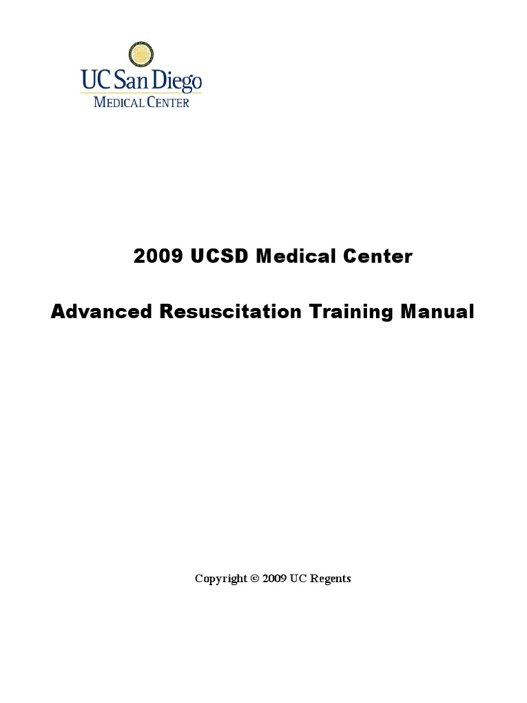 2009 UCSD Medical Center Advanced Resuscitation Training Manual | PDF ...