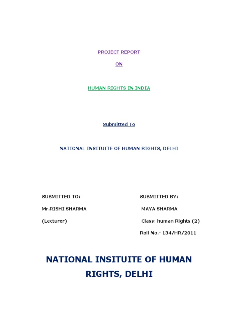 Human Rights Issues in India Report | PDF | Human Trafficking | Annulment