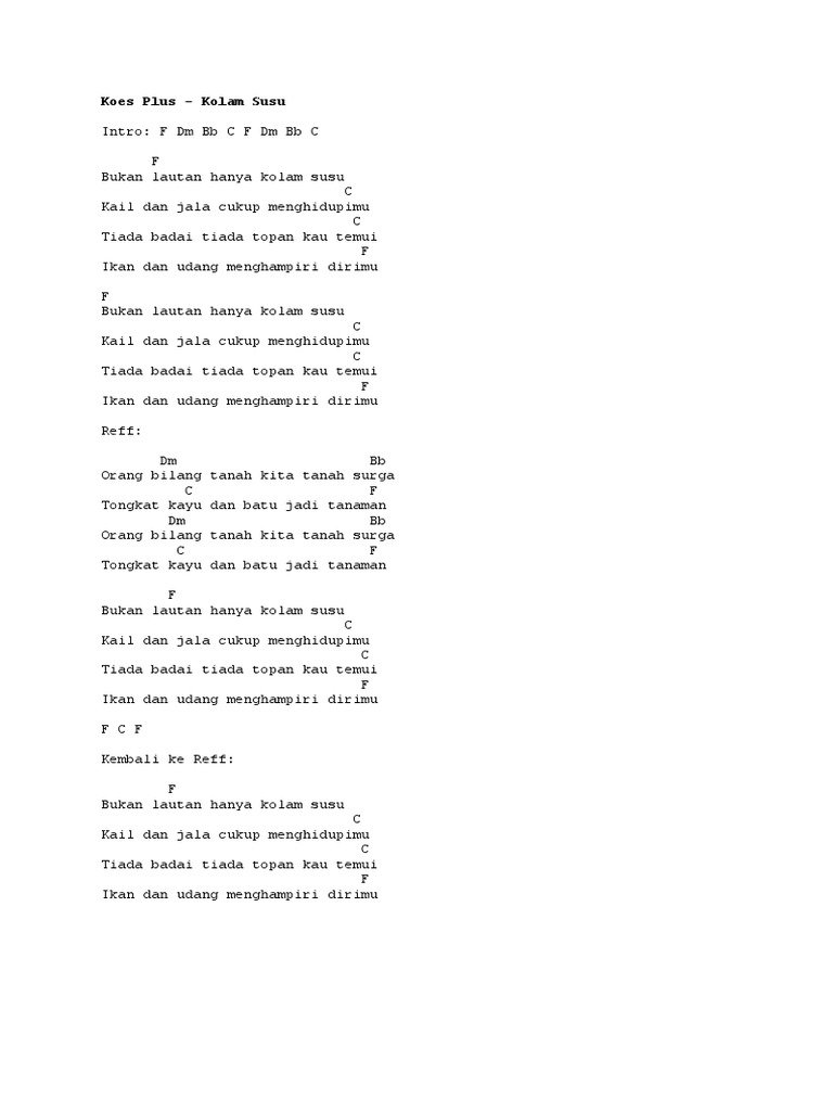 Download Lagu Kolam Susu Plesetan