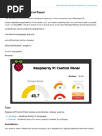 Raspberry Pi Control Panel