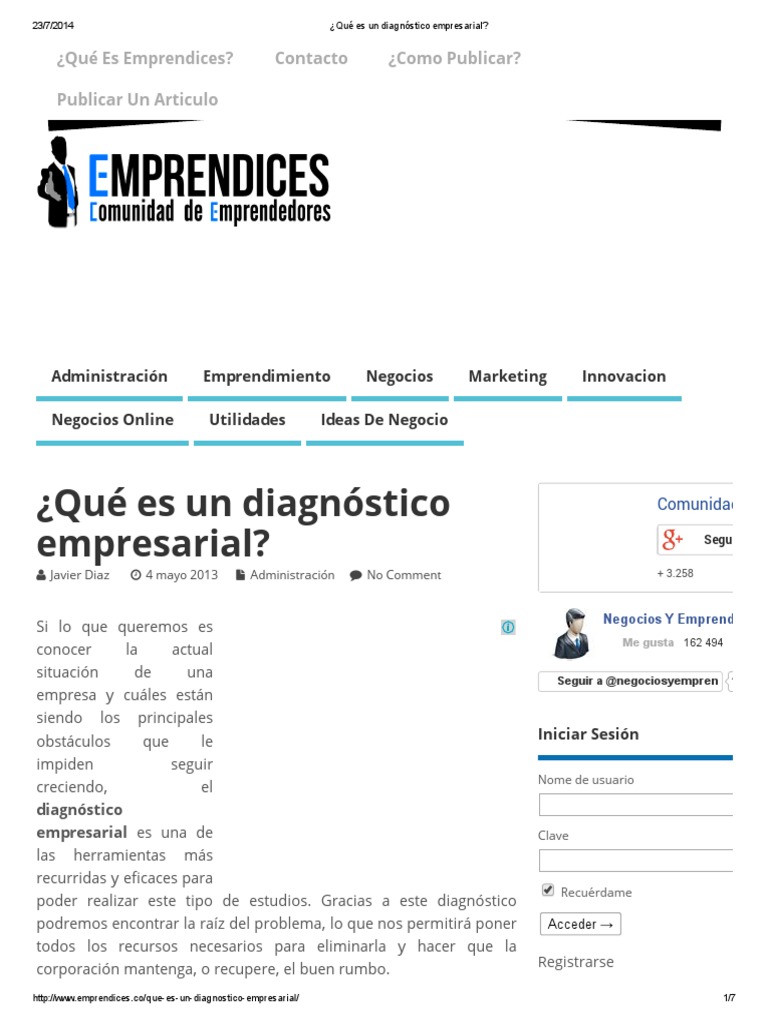 ¿Qué Es Un Diagnóstico Empresarial Diagnostico medico Blog