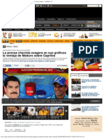 La Prensa Chavista Exagera en Sus Gráficos La Ventaja de Maduro Sobre Capriles - ANTENA 3 TV