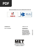                          RESEARCH PROJECT PLAN ON COMPARATIVE STUDY OF HERO HONDA AND BAJAJ AUTO 