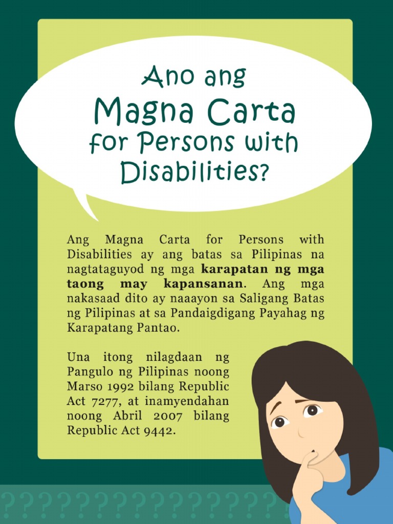 Ano Ang Magna Carta For Persons With Disabilities? PDF