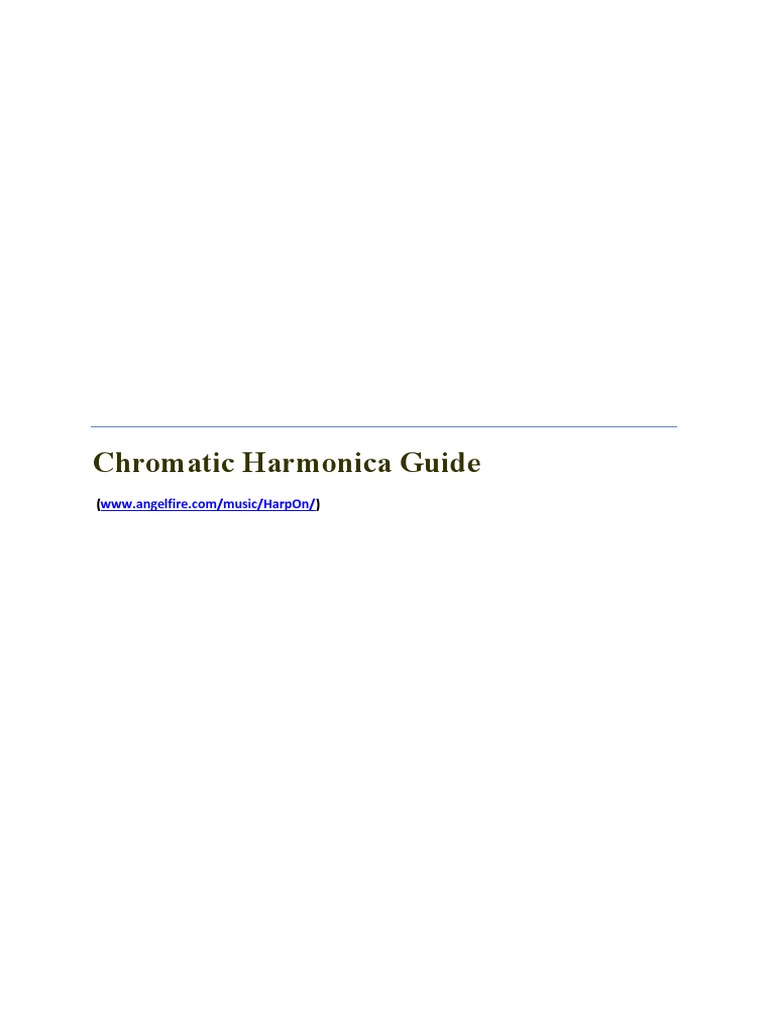 Chromatic Harmonica Guide PDF Harmonica Chord (Music)