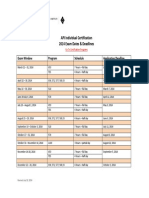 2014 Exam Schedule